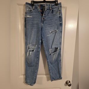 Arizona Jean Company Casual Distressed Blue Boyfriend Jeans